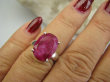 bpee4369 PIĘKNY Elegancki Pierścień Pierścionek OKAZ Rubin Indyjski Rubiny r.13 Srebro 925 - 4