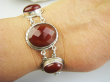 bb3917 Cudowna ORIENTALNA Piękność 31 g !!! DUŻA Bransoleta Bransoletka Czerwony Onyks CUDOWNA Srebro 925 - 14