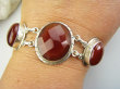 bb3917 Cudowna ORIENTALNA Piękność 31 g !!! DUŻA Bransoleta Bransoletka Czerwony Onyks CUDOWNA Srebro 925 - 13