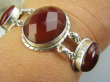 bb3917 Cudowna ORIENTALNA Piękność 31 g !!! DUŻA Bransoleta Bransoletka Czerwony Onyks CUDOWNA Srebro 925 - 8