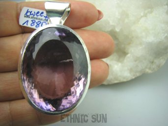 bwee1880 BIŻUTERIA EKSKLUZYWNA XXXL !!!!  LUX KLEJNOT GIGANT OLBRZYM AŻ 60 gramów !!!! WISIOR - Niezwykła Rzadkość DWUBARWNY OKAZ RZADKI AMETRYN -  NAJWYŻSZA JAKOŚĆ KAMIENIA niezwykły szlif Srebro 925 #