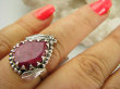bpee4222 Czarodziejsko Piękny CUDOWNY Pierścień Pierścionek Rubin Indyjski w orientalnej oprawie Rubiny r.17 Srebro 925 # - 6