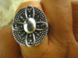 bpe3354 SŁONECZNY KWIAT !!! DUŻY Orientalny Pierścień Cały ze Srebra r.13,5 Oksydowane SREBRO 925 - 5