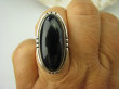 bpe7899 PIĘKNY OKAZ !!!   Pierścień Czarny ONYKS regeneruje SERCE, EGZEMY, PAMIĘĆ r.17 Srebro 925 # - 3