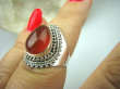 bpe6074 Biżuteria Orientalna - Delikatny OKAZ Pierścień Czerwony Onyks - regeneruje SERCE, EGZEMY, PAMIĘĆ r.14 Srebro 925 - 4