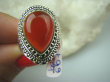 bpe6074 Biżuteria Orientalna - Delikatny OKAZ Pierścień Czerwony Onyks - regeneruje SERCE, EGZEMY, PAMIĘĆ r.14 Srebro 925 - 2