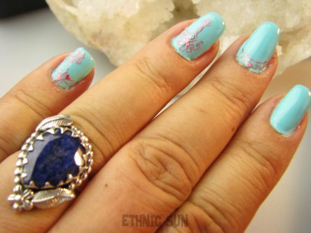 bpee4252 Czarodziejsko Piękny CUDOWNY Pierścień Pierścionek Szafir Indyjski w orientalnej oprawie Szafiry r.17 Srebro 925 #