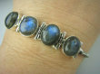 bb2569 Biżuteria Orientalna !!! Prześliczna Bardzo Wygodna Delikatna Bransoleta Labradoryt Spektrolit - kamień Zorzy Polarnej Srebro 925 # - 2