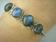 bb2569 Biżuteria Orientalna !!! Prześliczna Bardzo Wygodna Delikatna Bransoleta Labradoryt Spektrolit - kamień Zorzy Polarnej Srebro 925 # - 4