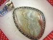 bwe3119 Piękny Unikat Duży Wisior 6.8 cm i 28 gramów KOJĄCA moc natury JASPIS KRAJOBRAZOWY Srebro 925 # - 10