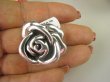 bwe3448 PRZEPIĘKNA lśniąca RÓŻA - KRÓLOWA KWIATÓW !!! Duży Wisior z dmuchanego srebra cos pięknego Srebro 925  - 8