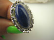 bpe7908 Orientalny Pierścień Królewski Lapis Lazuli - strażnik prawdy i mądrości r.21 Srebro 925 # - 7
