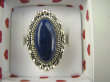 bpe7908 Orientalny Pierścień Królewski Lapis Lazuli - strażnik prawdy i mądrości r.21 Srebro 925 # - 8
