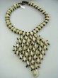 bn1623 Biżuteria Orientalna NIEZWYKŁA Afrykańska Królowa Duży Naszyjnik Plemienny MUSZLE KAURI symbolem płodności, kobiecości, bogactwa i ochrony przed złymi mocami wykonany przez plemię BURKINA FASSO rzadkość ! COŚ PIEKNEGO ! DZIKA AFRYKA - 6