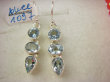 bkee1097 LEKKIE Delikatne Kolczyki Błękitny niebieski Blue Topaz  - kamień młodości Srebro 925 - 2