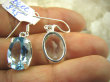 bkee945 Ekskluzywna  Biżuteria  - Błękitny topaz duże okazy kamieni RZADKOŚĆ  PRZEPIĘKNE  Kolczyki z RZADKIM kamieniem młodości  BLUE TOPAZ Srebro 925 - 9