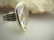 bpee2715 KROPLA Delikatny Piękny Pierścień naturalny Kryształ NATURALNY ODPROMIENNIK r.13/ r.14 Mały Rozmiar Srebro 925 # - 7