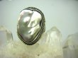 bpee2011 Duży Pierścień Naturalna hodowlana DUŻA OPALIZUJĄCA PERŁA BIWA r.15 Srebro 925 - 8