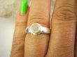 bpee3809 Delikatny śliczny Pierścień OBRĄCZKA szlifowany opalizujący Opal z Etiopii Rozwija intuicję i kreatywność r.17 Srebro 925 - 5