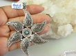bwe3600 Egzotyczna Gwiazda czy rajski ptak ? Duży 8.5 cm, 25G  Piękny Wisior naturalny TURKUS Turkusy Srebro 925 # - 3