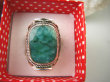 bpee3519 Szmaragdowy Klejnot Pierścień zielony Szmaragd Indyjski Szmaragdy r.16/ r.17 Srebro 925 # - 2