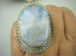 bpe5672 Egzotyczny GIGANT Duży 29 gramów !!! Pierścień Kamień Księżycowy w orientalnej oprawie r.18 Srebro 925 # - 4