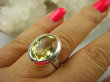 bpee3439 Genialny TAK Piękny ! Pierścień Słoneczny żółty CYTRYN LEMON  - OKAZ NAJWYŻSZA JAKOŚĆ KAMIENIA Cytryn - kamień antycukrzycowy r.17 Srebro 925 # - 3