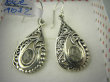 bke1072 Orientalne Skarby !!! Ażurowe KOLCZYKI Kwarc Sagenitowy z czarnym Rutylem w orientalnej oprawie Srebro 925 - 6