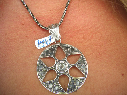 bwe3259 Orientalny Duży  6,5cm  Ażurowy Wisior Cały ze Srebra marokańskie wzornictwo Maroko SREBRO 925 PRZEPIĘKNY !!!!