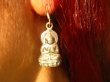 ake990 Kolczyki na szczęście  postać medytujący Św. Budda Kolczyki Całe ze Srebra SREBRO 925 - 3
