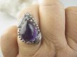 bpe9451 Czarodziejsko Piękny Orientalny Pierścień Pierścionek z Ametystem Ametyst - kamień mądrości r.17 Srebro 925 # - 7