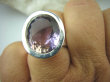 bpee3256 Rzadkość DWUBARWNY PIERŚCIEŃ RZADKI Fioletowy Złoty AMETRYN - r.18 Srebro 925 # - 6