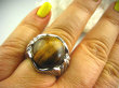 bpe2894 Masywny  Pierścień Tygrysie Oko - Wspomaga leczenie  Oczy Astma Krążenie i TRAWIENIE !!!! r.18 Srebro 925 Piękne Zdobienia - 2