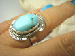bpe8539 Niezwykły OKAZ Piękny Pierścień Pierścionek naturalny Błękitny TURKUS ARIZONA Turkusy r.17/ r.18 egzotyczne Srebro 925 # - 3