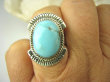 bpe8539 Niezwykły OKAZ Piękny Pierścień Pierścionek naturalny Błękitny TURKUS ARIZONA Turkusy r.17/ r.18 egzotyczne Srebro 925 # - 4