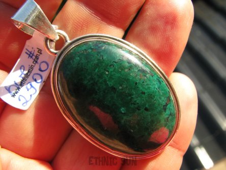 bwe2900 DUŻY 21 g ! CUD NATURY WISIOR CHRYZOKOLA - wzmacnia intuicję Srebro 925 #