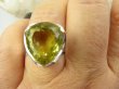 bpee3951 Pierścień Pierścionek złocisto słoneczny CYTRYN niezwykły szlif OKAZ Cytryn - kamień antycukrzycowy r.17 Srebro 925 # - 4