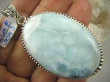 bwe3043 Niebiański Wisior naturalny rzadki DUŻY 31 gramów kamień LARIMAR kamień ANIELSKI czakra gardła egzotyczne SREBRO 925 # - 3