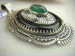 bwe2218 ZABÓJCZO PIĘKNY Marokański Skarb XXL olbrzym Wisior 7,2 cm, 33 gramy Czarny i Zielony Onyks Maroko marokańskie wzornictwo SREBRO 925 # - 3