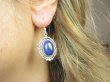 bke1229 Egzotyczne Lekkie Kolczyki z królewskimi Lapis Lazuli z pirytem w orientalnej oprawie Srebro 925 - 3