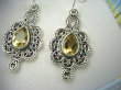bkee1042 BOSSKO PIĘKNE EGZOTYCZNE !!!!  Lekkie Piękne Kolczyki z Cytrynami CYTRYN - kamień antycukrzycowy Srebro 925 - 2