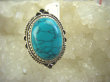 bpe6956 Biżuteria Egzotyczna !!! Cudny Pierścień turkusowy Howlit r.15/ r.16 Srebro 925 # - 6