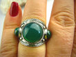 bpe2739  Piękna Oksydowana szeroka Obrączka  Pierścień Malachit i Zielony Onyks - regeneruje SERCE, EGZEMY, PAMIĘĆ Malachit - pobudza kreatywność r.15/ r.16 Srebro 925 # - 3