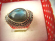 bpe8563 Egzotyczny Delikatny Pierścień Pierścionek LABRADORYT Spektrolit - kamień Zorzy Polarnej r.15 SREBRO 925 - 6