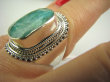 bpee2697 Szmaragdowe cacko  - Pierścień zielony Szmaragd Indyjski Szmaragdy r.17 Srebro 925 # - 2