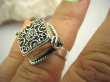 bpe5609  Marokański SEKRETNIK Otwierany Pierścień na Zdjęcia lub Marzenia Cały ze srebra r.18 Srebro 925  MAROKO # - 8