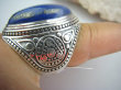 bpe4730 EGZOTYCZNA DAMA !!! Orientalny Masywny 23 g ! Duży Pierścień z królewskim Lapis Lazuli - strażnik prawdy i mądrości r.22 Srebro 925 # - 4