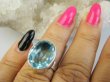 bpee4701 BŁĘKITNE CUDEŃKO  !!! Lśniący Klejnot Klasyczny Pierścień Pierścionek Laboratoryjny BLUE TOPAZ - kamień młodości r.12 Srebro 925 # - 7