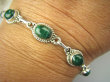 bb3195 Delikatna Ślicznotka ORIENTALNA Bransoleta zielony MALACHIT - pobudza kreatywność Srebro 925 # - 2