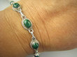 bb3195 Delikatna Ślicznotka ORIENTALNA Bransoleta zielony MALACHIT - pobudza kreatywność Srebro 925 # - 3